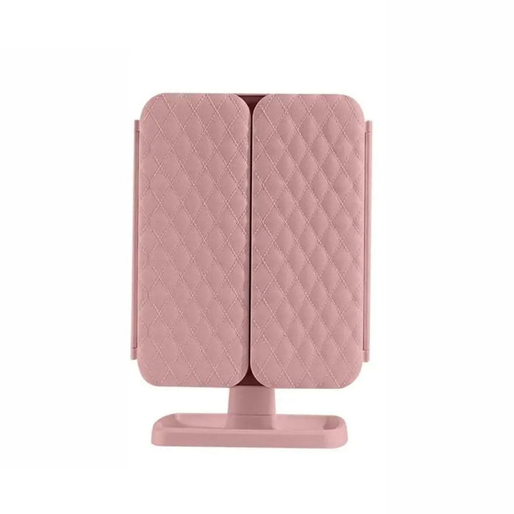 Tri-fold design LED cosmetic mirror for home decor, with 3 light modes for diverse makeup lighting needs.