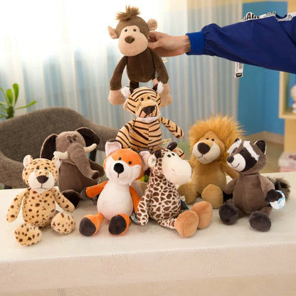 Unisex plush forest animal toy, realistic design for imaginative play