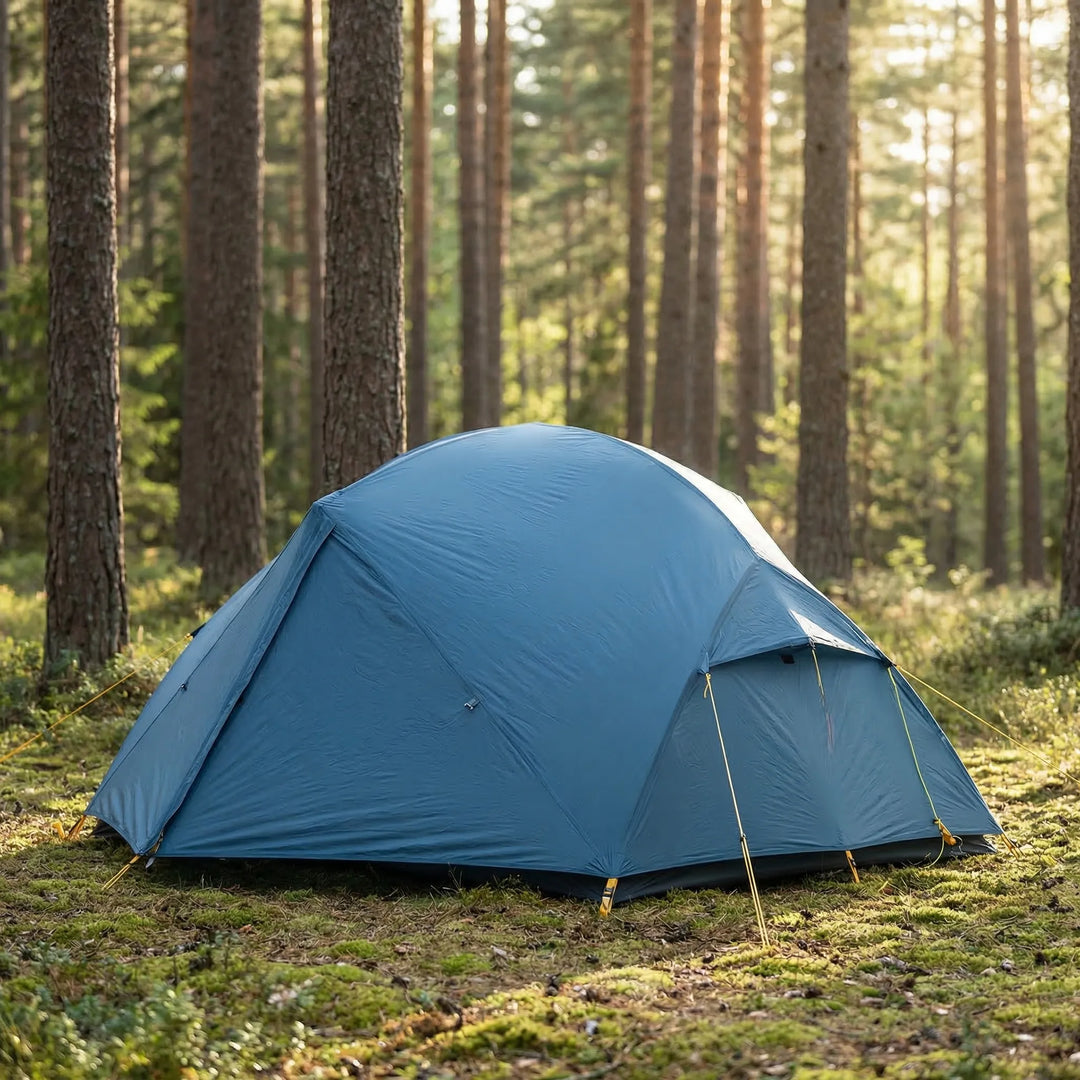 Lightweight 2-person compact dome tent for backpacking & camping. Freestanding double-layer 3-season outdoor hiking tent.