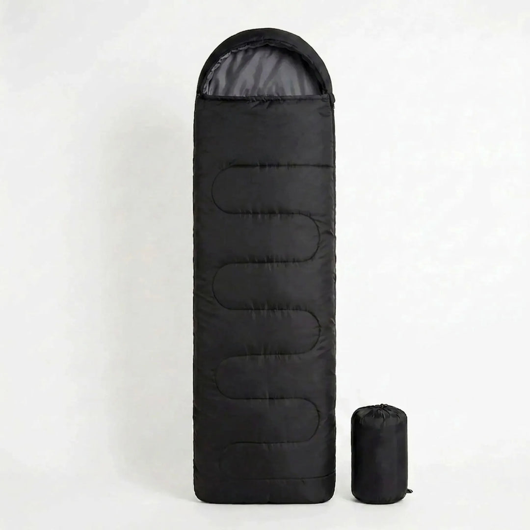 Durable 3-season sleeping bag for camping adventures. Lightweight & compact hiking gear for outdoor enthusiasts.