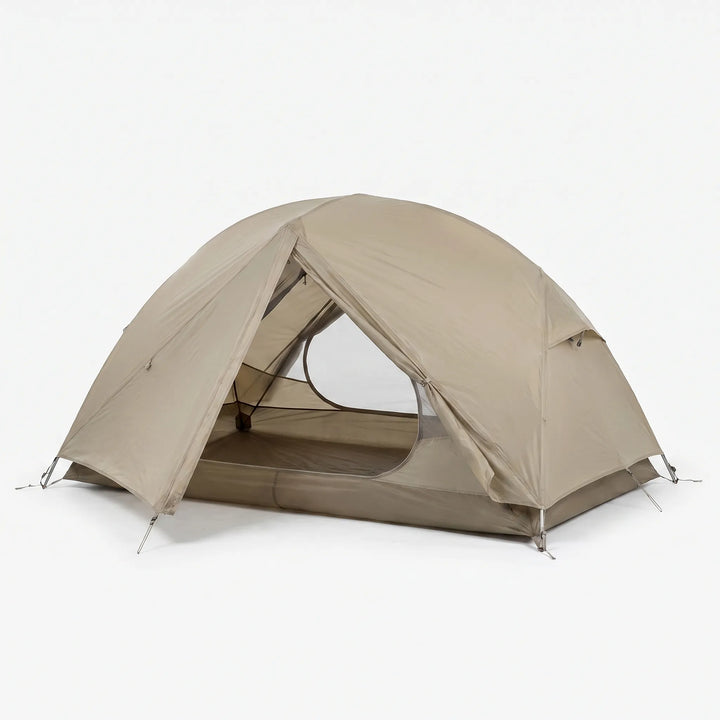 Spacious interior of a lightweight 3-season tent, perfect for comfortable rest.