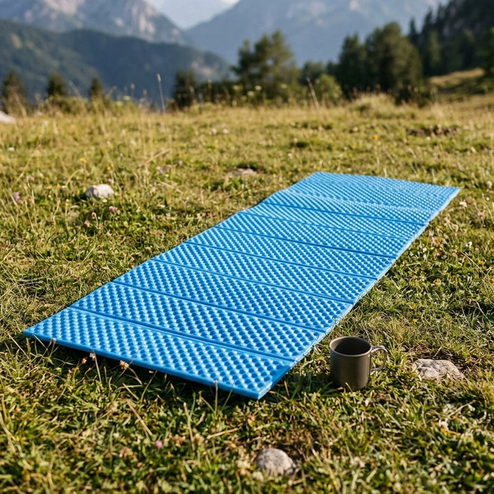 Lightweight foldable camping mat for hiking & backpacking. Portable XPE foam sleeping pad.