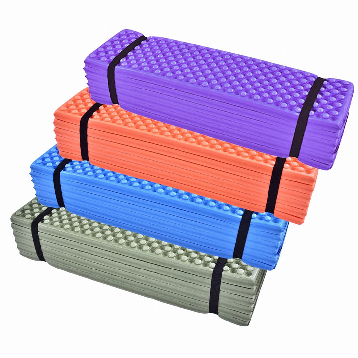 XPE foam foldable sleeping pad. Ultralight & portable camping mat for outdoor gear.