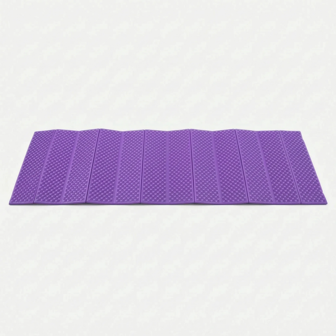 Portable foldable camping mat for hiking, backpacking & outdoor adventures. Lightweight sleeping pad.