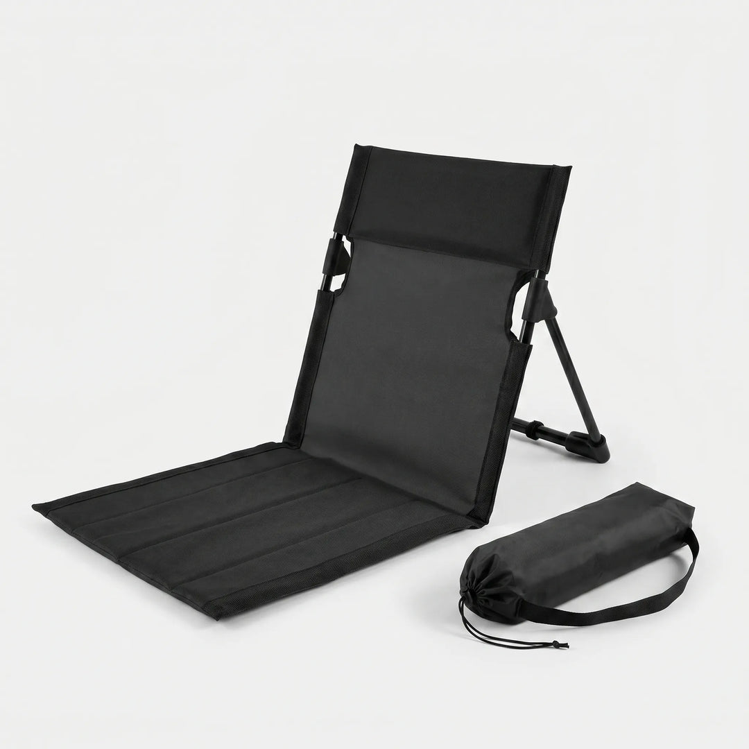 Versatile folding outdoor chair with backrest, perfect as a camping, picnic, or stadium ground seat. Lightweight.