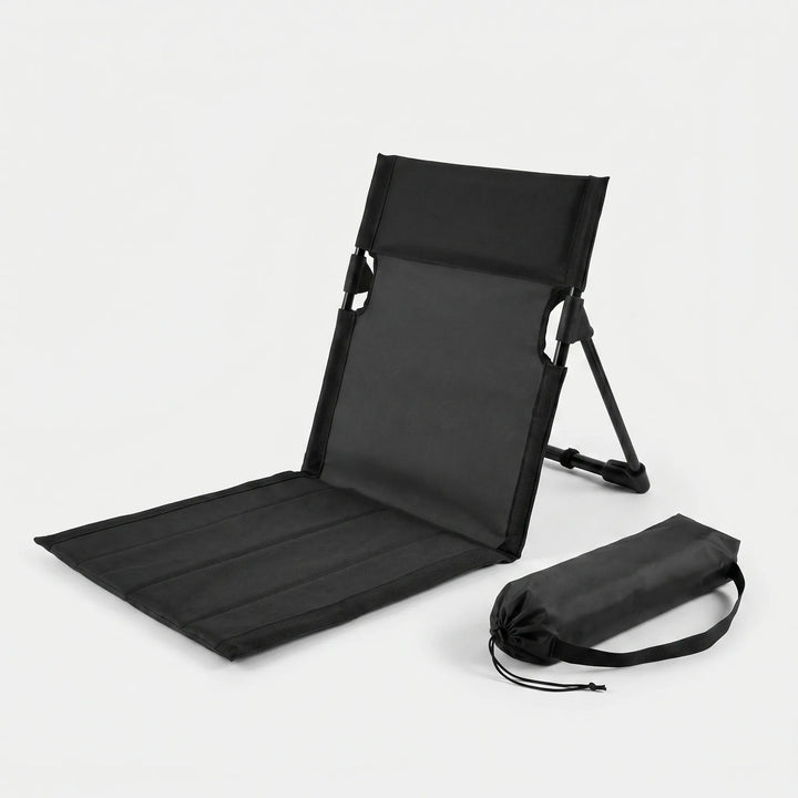 Versatile folding outdoor chair with backrest, perfect as a camping, picnic, or stadium ground seat. Lightweight.