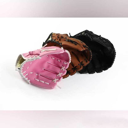 Lightweight synthetic leather baseball glove for youth & adults, adjustable fit for outdoor play
