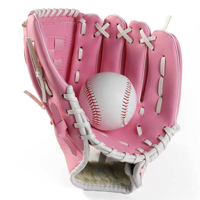Youth baseball glove, synthetic leather with adjustable fit for comfortable outdoor play