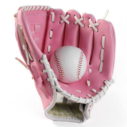 Youth baseball glove, synthetic leather with adjustable fit for comfortable outdoor play