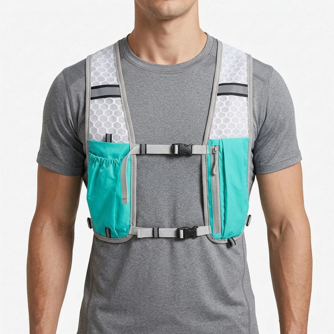 Unisex lightweight sports vest with hydration for comfortable hiking, running & outdoor adventures.