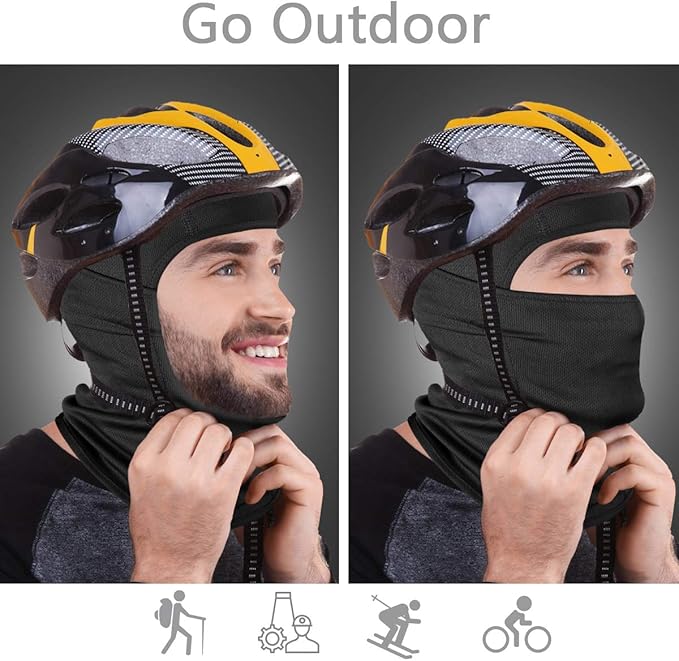 Sun-protective, breathable, moisture-wicking lightweight ski mask for all outdoor sports. Unisex design.