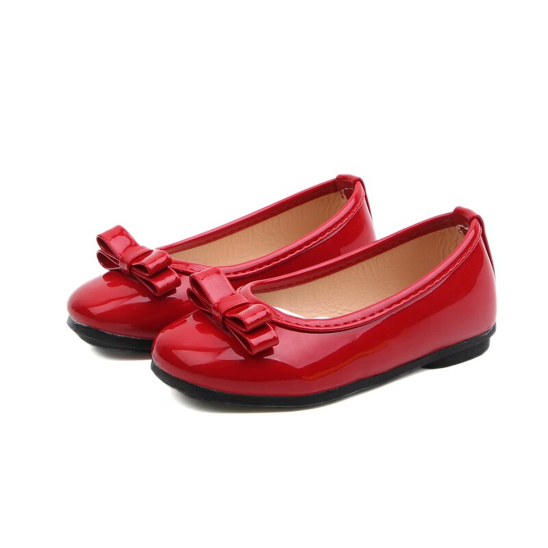 Elegant little girls mesh bow party dress shoes, comfortable slip-on children's footwear for special occasions.