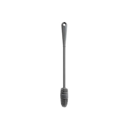 Gray silicone long handle brush for meticulous baby bottle and feeding accessory cleaning 125 characters
