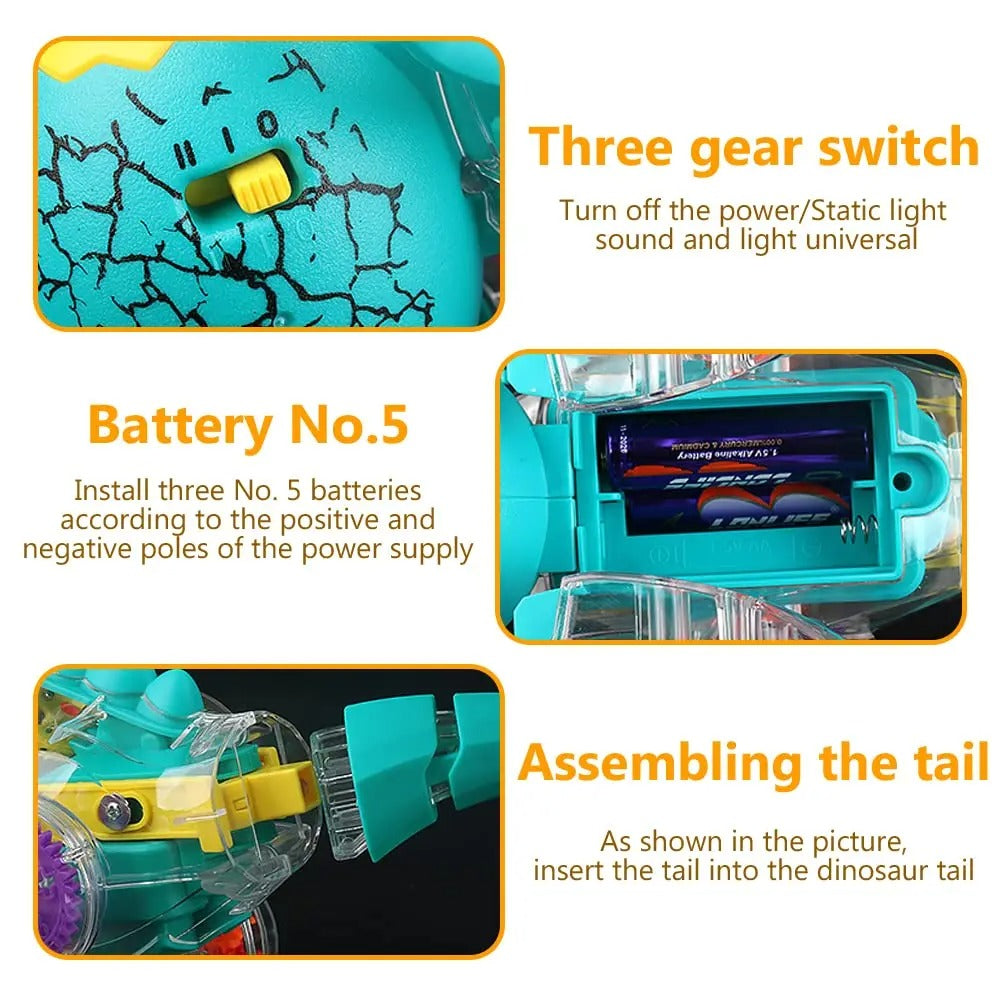 Educational dinosaur toy collection with luminous features, designed for engaging STEM learning in kids.