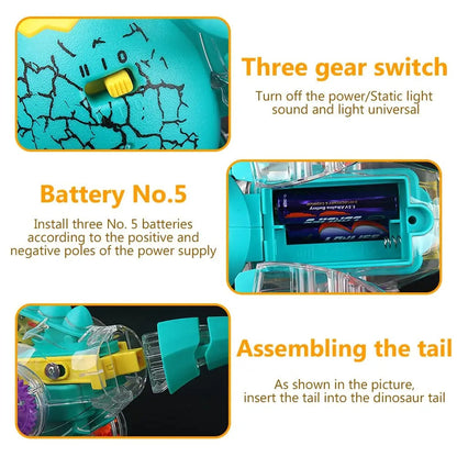 Educational dinosaur toy collection with luminous features, designed for engaging STEM learning in kids.