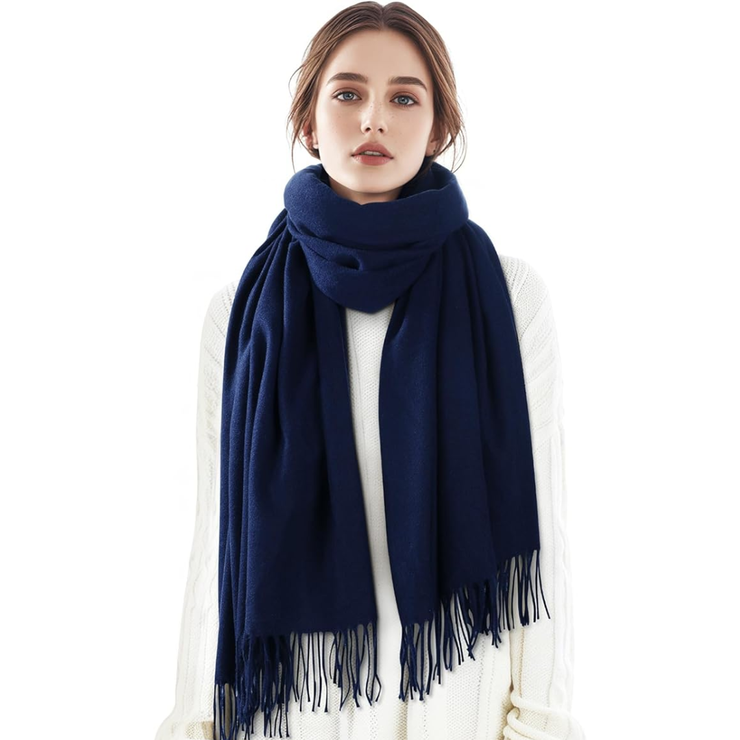 Premium women's cashmere winter scarf, perfect cozy fashion wrap.