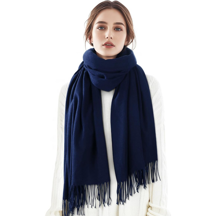 Premium women's cashmere winter scarf, perfect cozy fashion wrap.