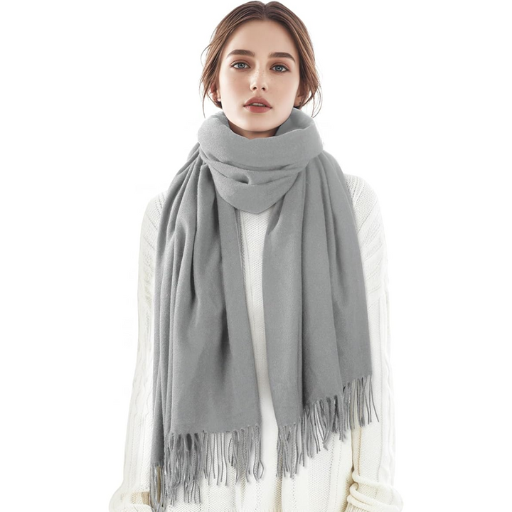 Warm & soft cashmere scarf for women, a luxurious cold-weather accessory.