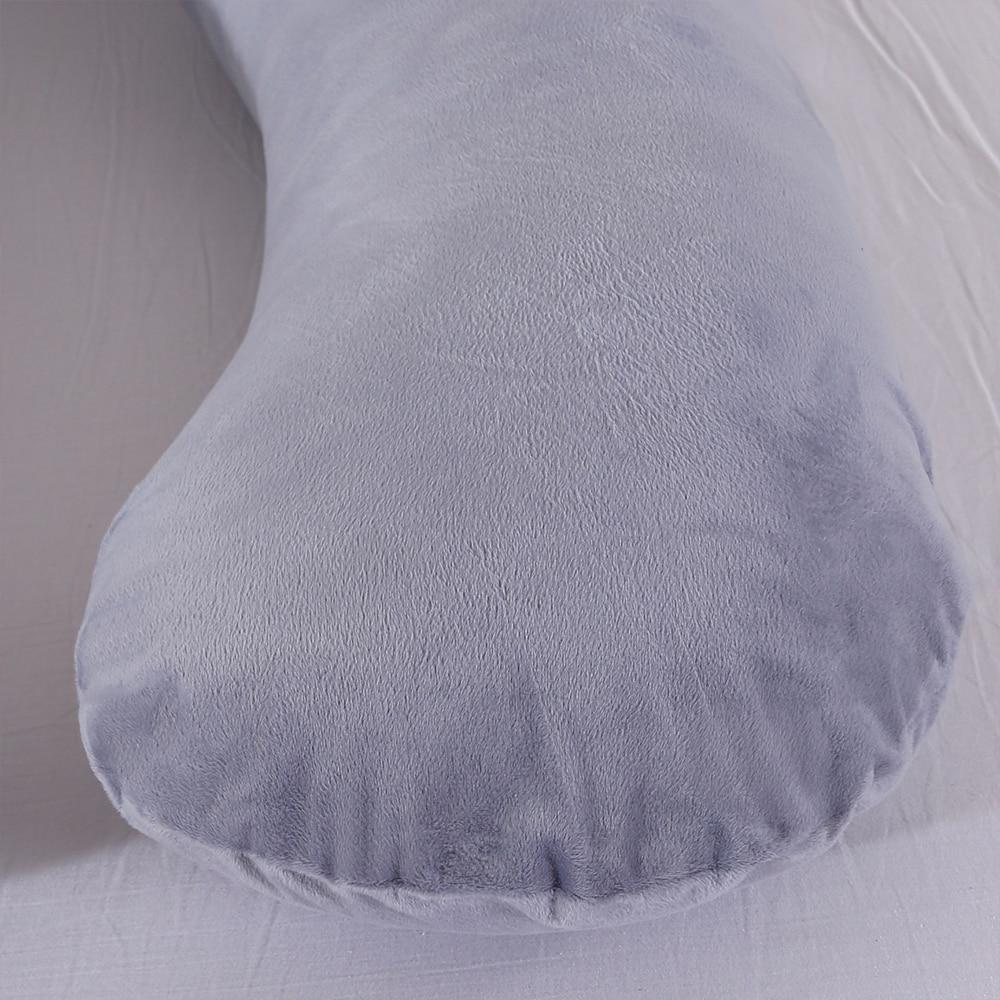 Ergonomic velvet U-shaped pillow, optimal full body support for maternity