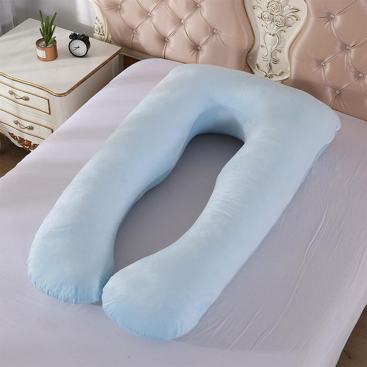 Premium velvet pregnancy pillow, full body support for expectant mothers