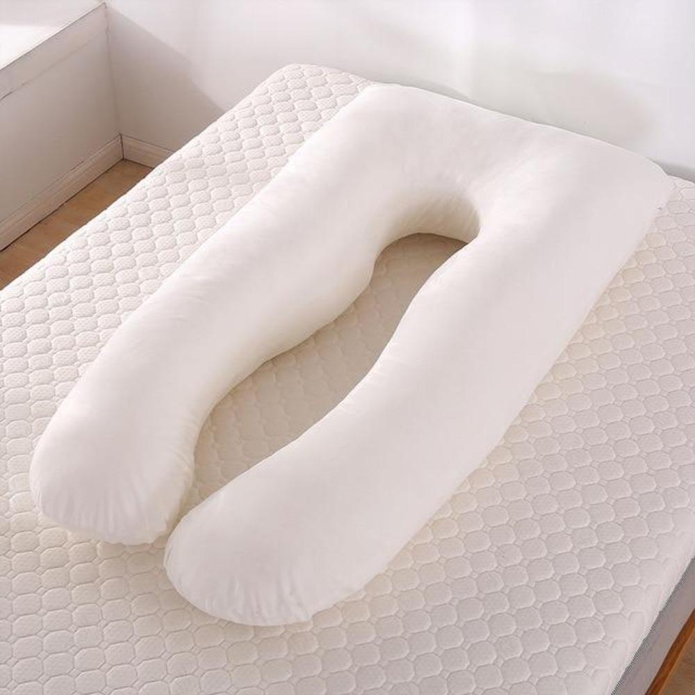 Comfortable velvet U-shaped pillow designed for prenatal sleep aid