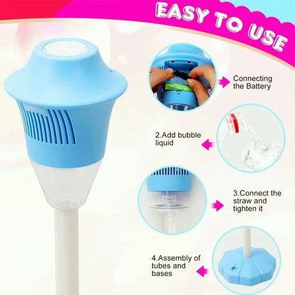 Vibrant LED bubble lamp creating magical atmosphere for kids parties and event decor