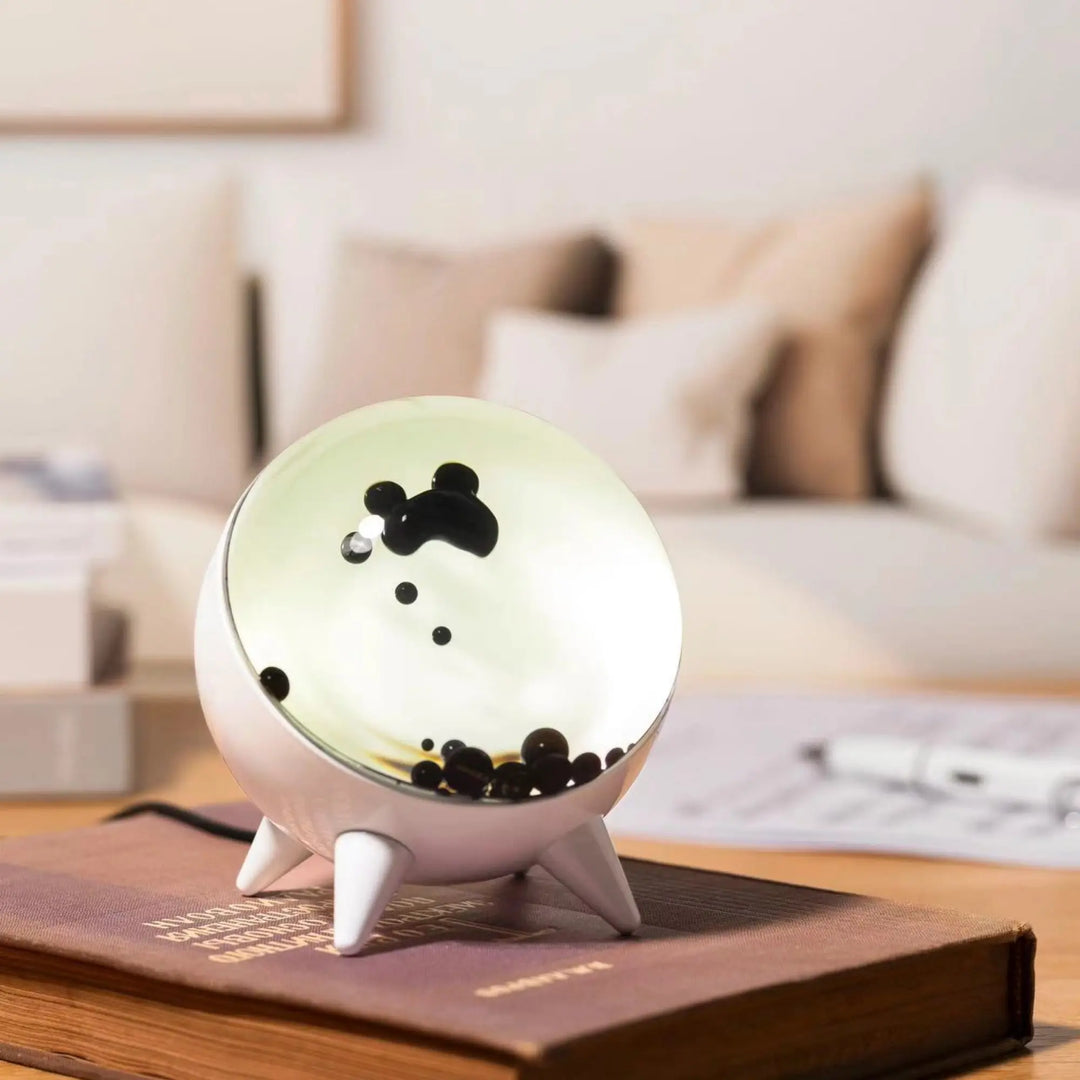 MagnePulse ferrofluid display, a mesmerizing music visualizer with ambient lighting. Perfect art decor.