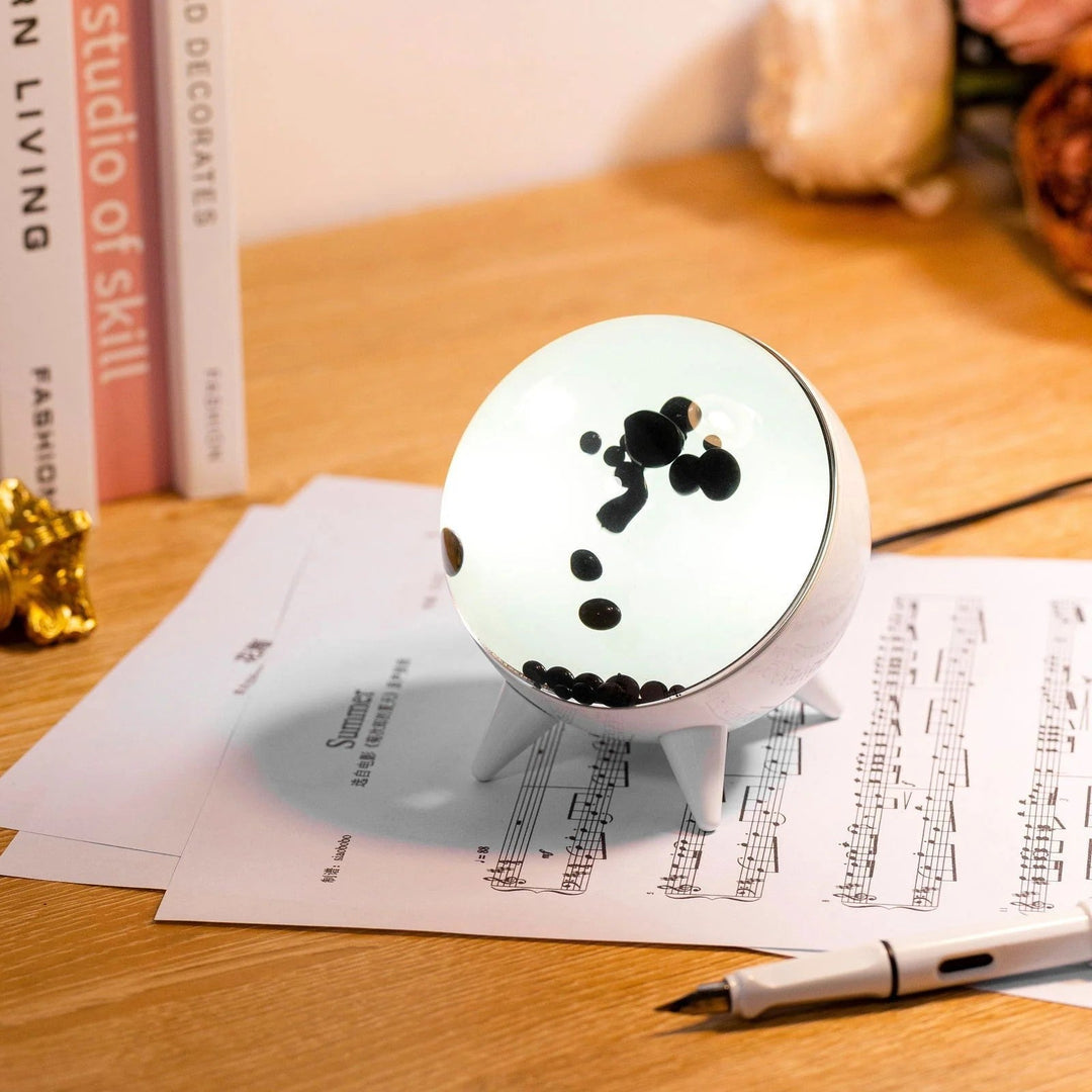 Rechargeable MagnePulse ferrofluid display, an interactive magnetic liquid gadget & unique tech gift.