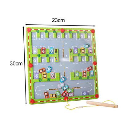 Magnetic educational toy, alphabet learning board for kids, developing fine motor skills and word recognition