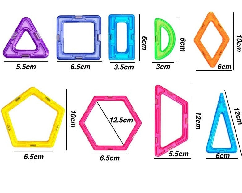 Child's hands constructing a tower with magnetic building blocks, demonstrating engaging creative play