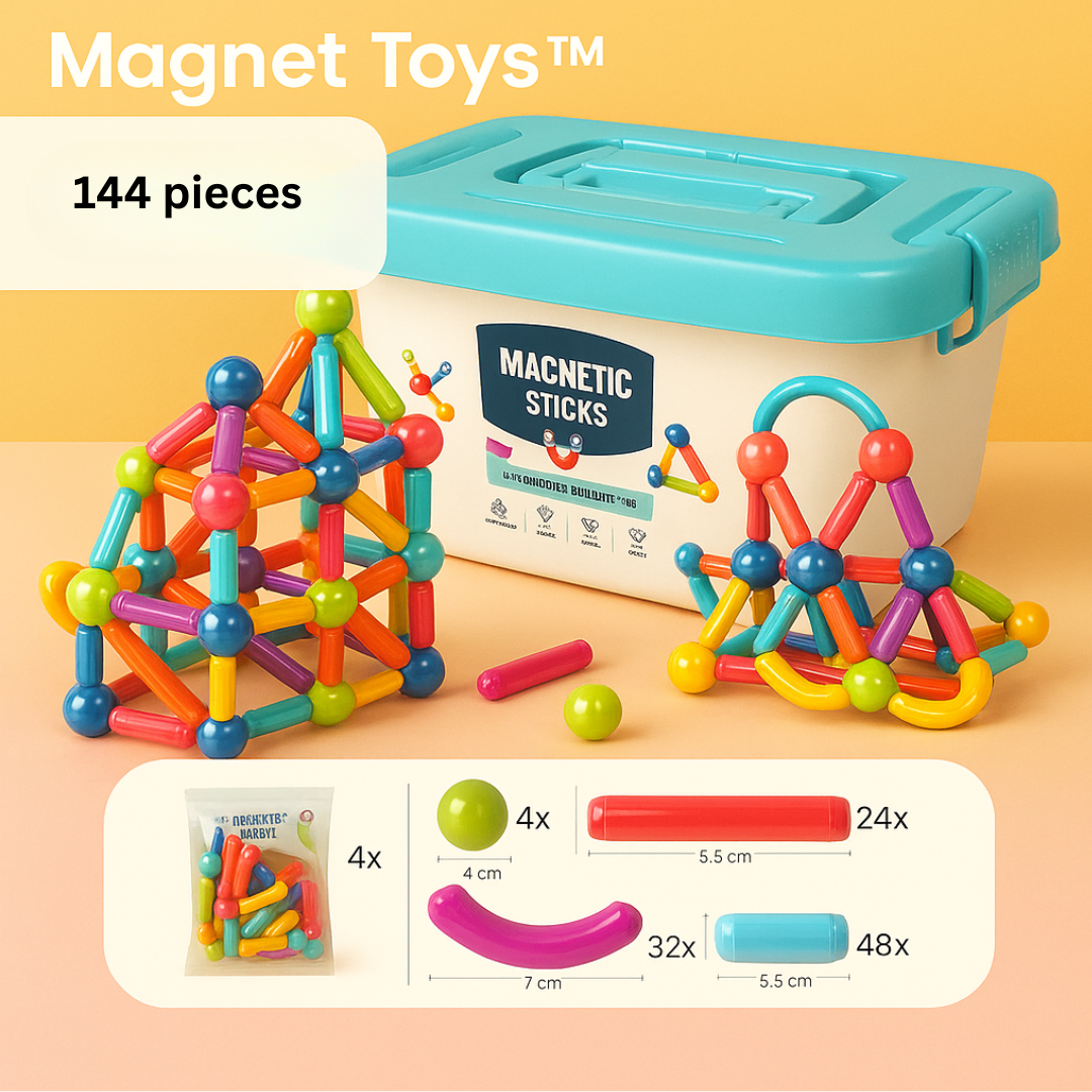 Magnetic building sticks: a versatile educational toy for creative and imaginative play.