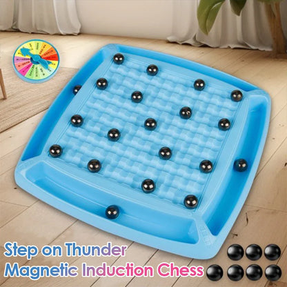 Closed magnetic chess set box, compact and portable for travel, educational logic game