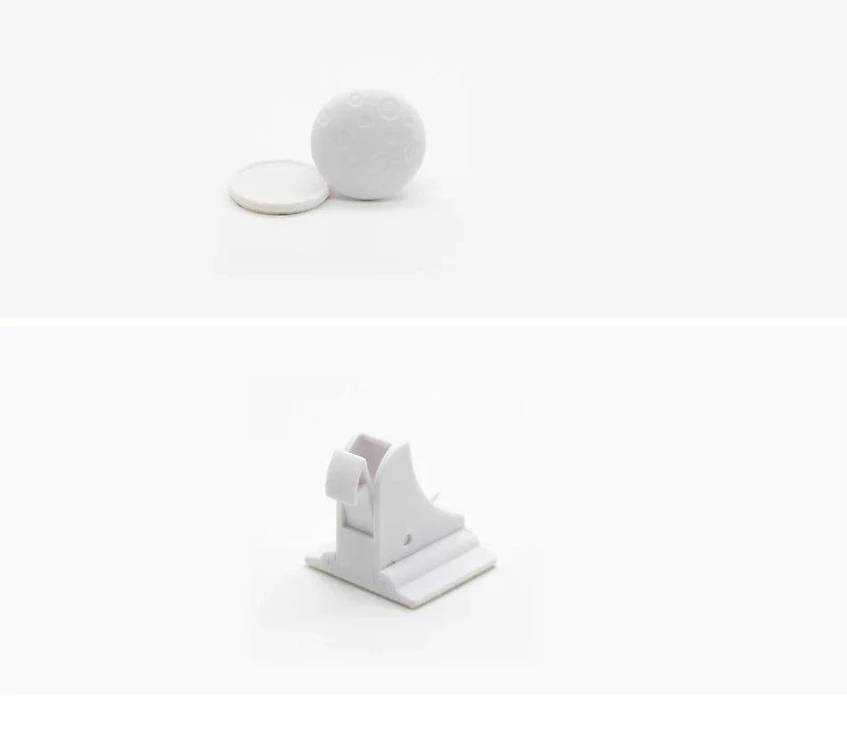 Overhead shot of magnetic child safety locks and keys, highlighting their compact design and effectiveness for baby proofing.