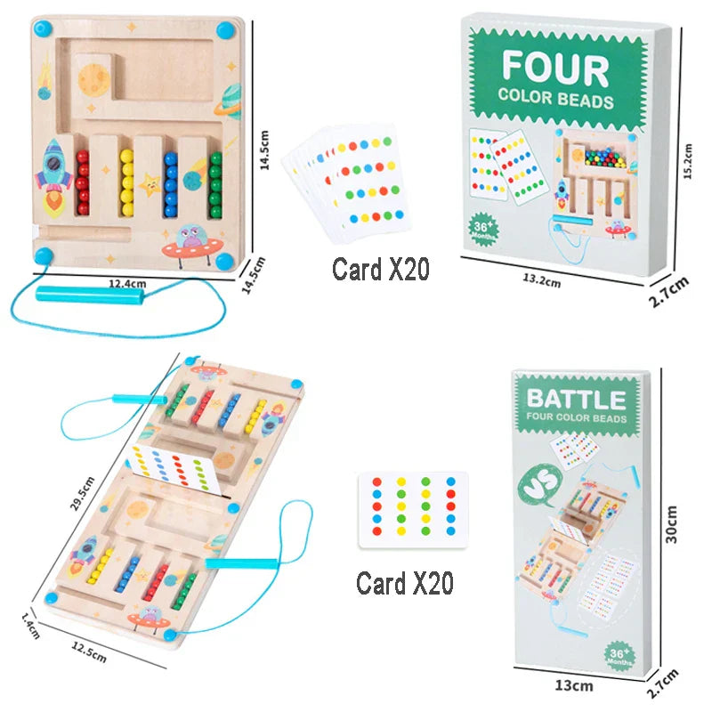 Montessori magnetic color maze educational toy for toddlers and children, enhancing problem-solving skills