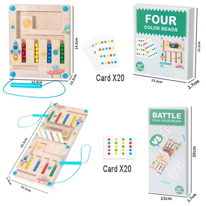 Montessori magnetic color maze educational toy for toddlers and children, enhancing problem-solving skills