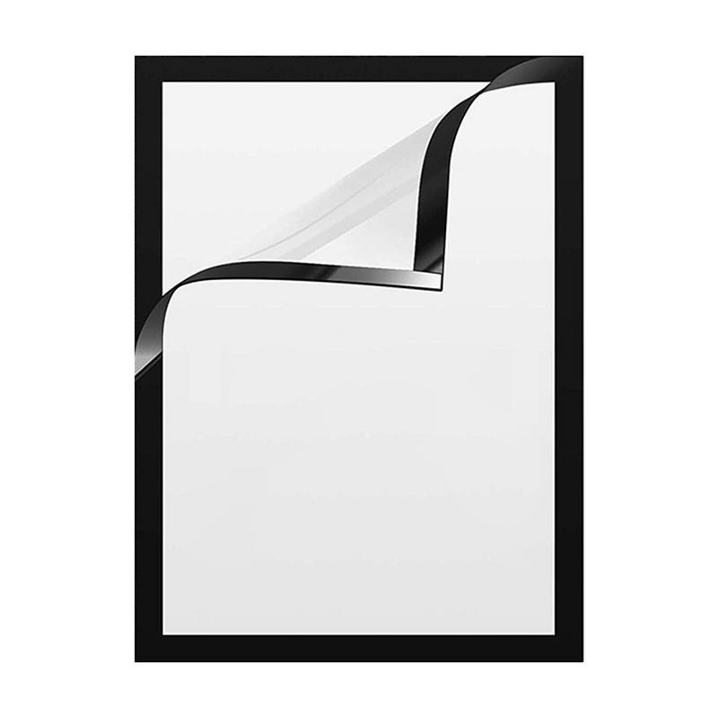 Magnetic wood-look frame for displaying artwork on refrigerators, versatile home decor
