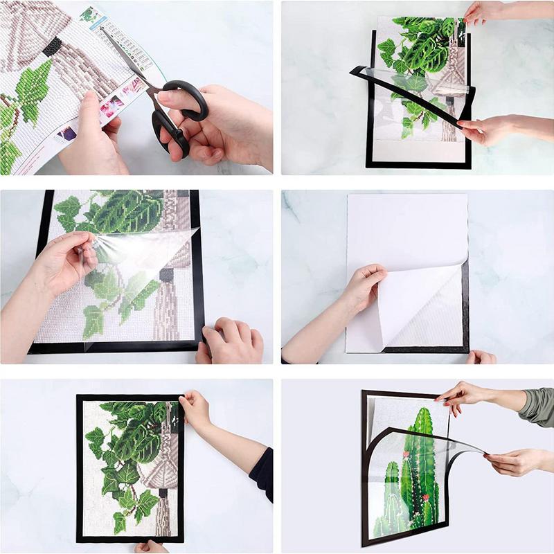 DIY magnetic picture frame with strong magnets, ideal for showcasing paintings and drawings