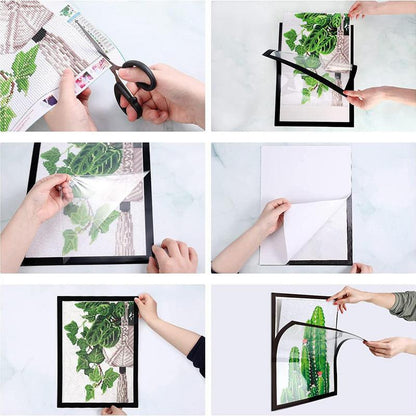 DIY magnetic picture frame with strong magnets, ideal for showcasing paintings and drawings