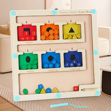 Magnetic maze puzzle for kids, developing fine motor skills and problem-solving through fun play