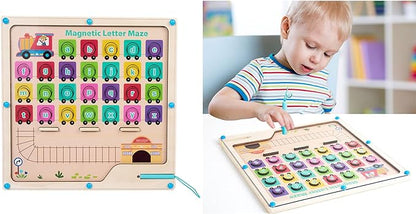 Montessori-inspired magnetic maze game for children, a fun puzzle to develop concentration and motor skills