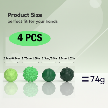 Stack of magnetic silicone fidget balls, showcasing their unique interlocking design.