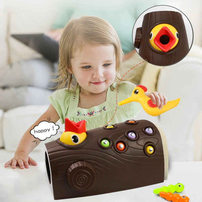 Magnetic Woodpecker Game for fine motor skill development, a preschool learning educational toy