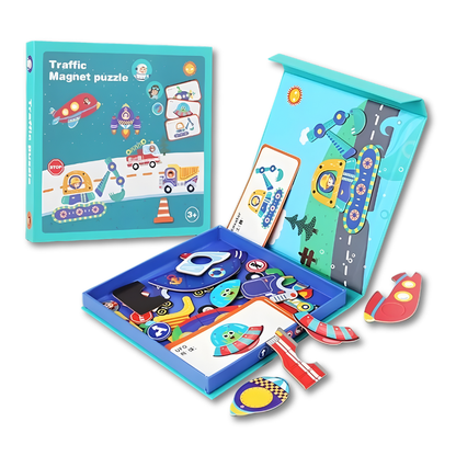 Travel-friendly MagniFace STEM magnetic puzzle, ideal learning activity for kids on the go or at home