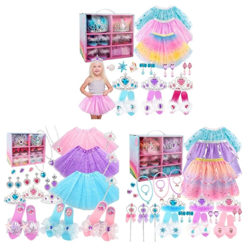 Girls Princess Dress-Up Shoes & Jewelry Play Set