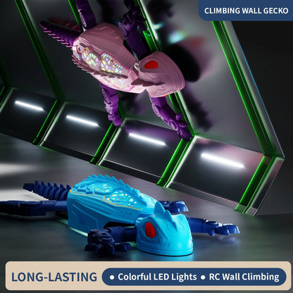 Unisex Gravity-Defying RC Wall Climbing Lizard Toy