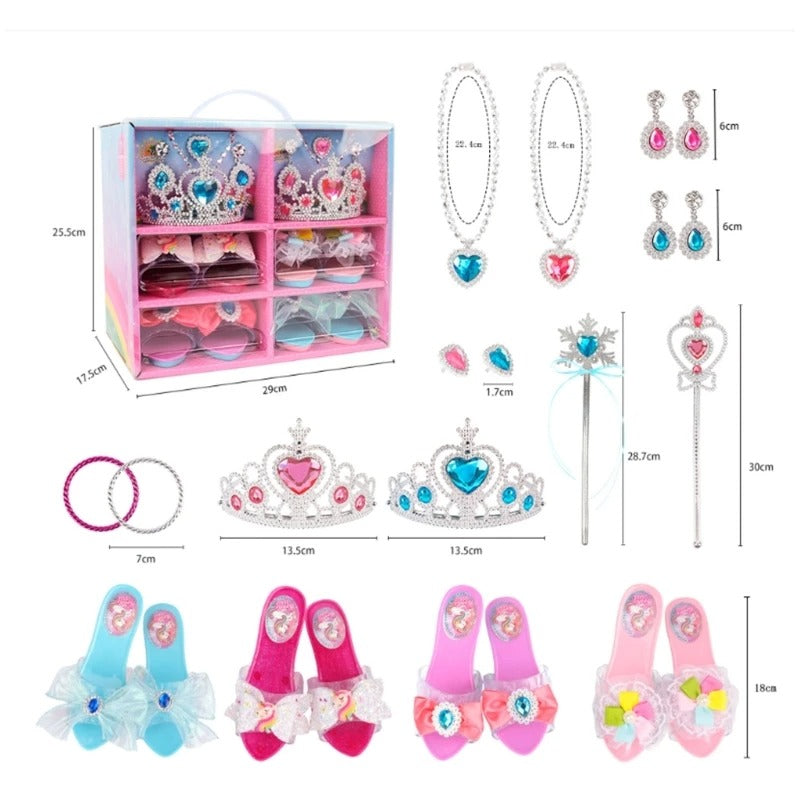 Girls Princess Dress-Up Shoes & Jewelry Play Set