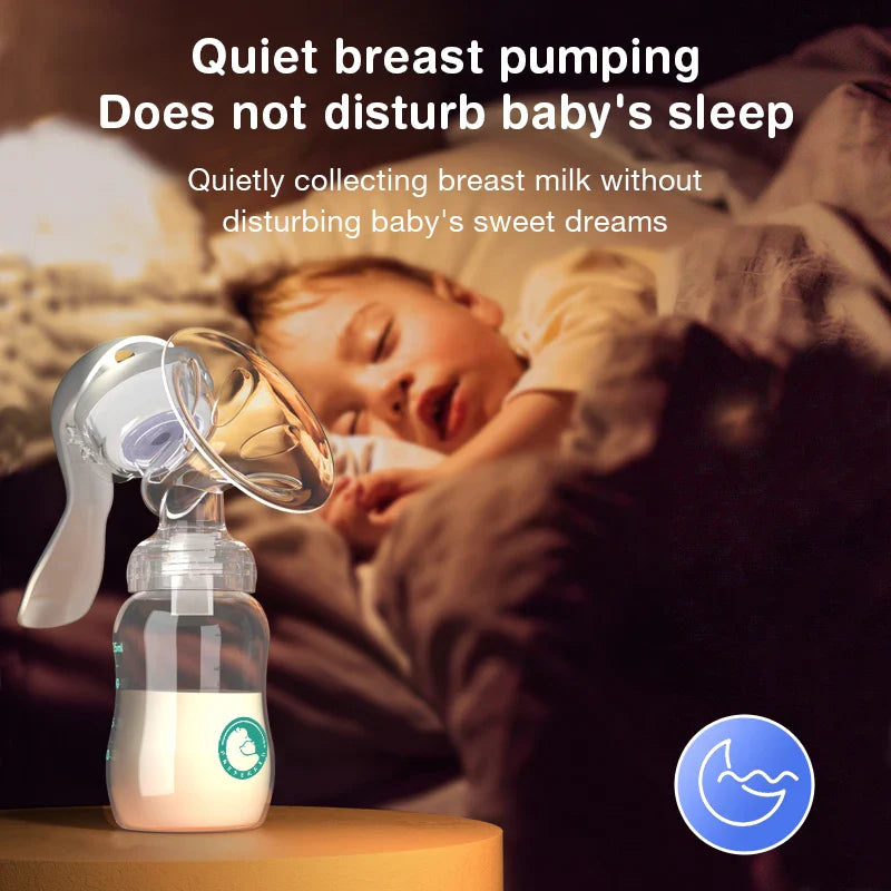 Maternity essential: a manual breast pump and bottle set for easy milk expression and storage