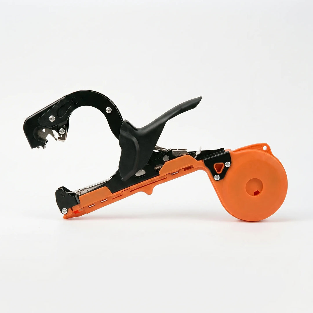Ergonomic handheld garden tying machine for quick vine & vegetable plant support. Durable horticulture essential.
