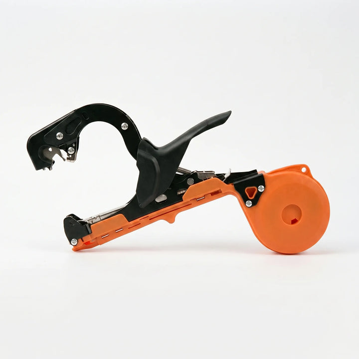 Ergonomic handheld garden tying machine for quick vine & vegetable plant support. Durable horticulture essential.
