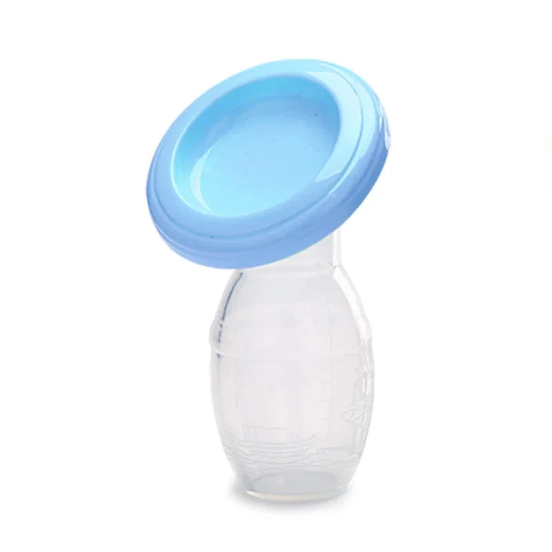 Compact silicone breast pump, portable and convenient for travel, baby feeding support